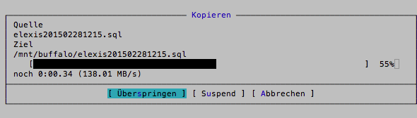 Kopie auf NAS